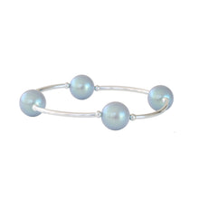 Load image into Gallery viewer, 12mm Shimmer Gray Pearl Blessing Bracelet: Standard