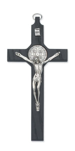 8" Black St. Benedict Crucifix