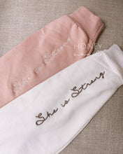 Load image into Gallery viewer, Embroidered She Is Strong Sweatshirt