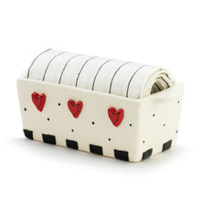 Load image into Gallery viewer, Dots & Hearts Mini Loaf Pan with Towel