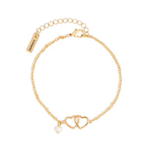 Load image into Gallery viewer, Dainty Bracelet - Silver/Gold Double Heart