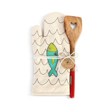 Load image into Gallery viewer, Fish & Waves Hot Pad with Spatula Set