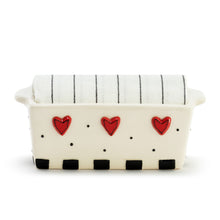 Load image into Gallery viewer, Dots & Hearts Mini Loaf Pan with Towel