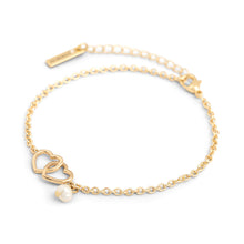 Load image into Gallery viewer, Dainty Bracelet - Silver/Gold Double Heart