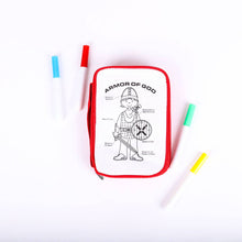 Load image into Gallery viewer, Bible Cover Canvas Washable Armor Of God S: Red, White / Canvas, Polyester