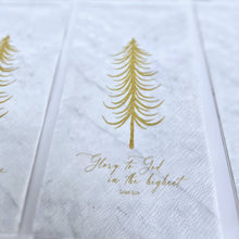 Load image into Gallery viewer, Scripture Cocktail Napkins - Botanical Gold Foil 20ct