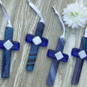 Dad Gift USA Handmade Glass Cross Christian Gift 4414