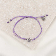 Load image into Gallery viewer, Breathe Blessing Bracelet: Purple / Silver