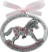 Load image into Gallery viewer, Pink Rocking Horse Crib Medal