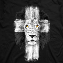 Load image into Gallery viewer, Kerusso Christian T-Shirt Lion Cross: Black / Medium
