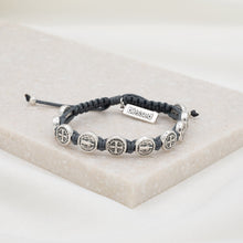 Load image into Gallery viewer, Benedictine Blessing Bracelet - Slate/Silver