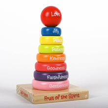 Load image into Gallery viewer, Puzzle Wood Stackable Rings Fruit Of The Spirit: Multicolored / Wood