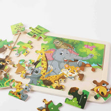 Load image into Gallery viewer, Puzzle Wood Jigsaw Jungle: Multicolored / Wood