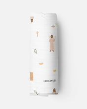 Load image into Gallery viewer, Catholic Muslin Swaddle Baby Blanket: Our Lady of Guadalupe