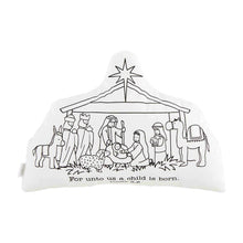 Load image into Gallery viewer, Nativity Doodle Pillow Set