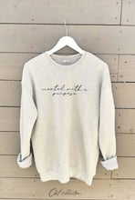 Load image into Gallery viewer, CREATED WITH A PURPOSE    Mineral Graphic Sweatshirt: WHITE DOVE / L