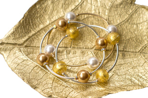 12mm Gold Pearl Blessing Bracelet: S