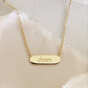 Chosen Necklace, Ephesians 1:4-5: Yellow Gold