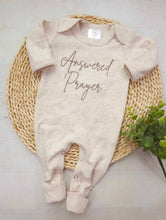 Load image into Gallery viewer, Answered Prayer Long Seeve Onesie | Oatmeal