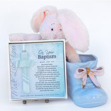 Load image into Gallery viewer, Baby Baptism Gift USA Handmade Glass Cross Keepsake 4402