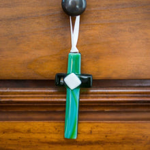 Load image into Gallery viewer, Teacher Gift USA Handmade Glass Cross Christian 4450