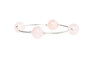 12mm Rose Quartz Blessing Bracelet: S