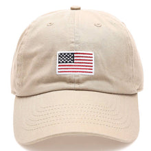 Load image into Gallery viewer, American Flag Patched Cotton Baseball Cap: ROYAL BLUE / ONE SIZE