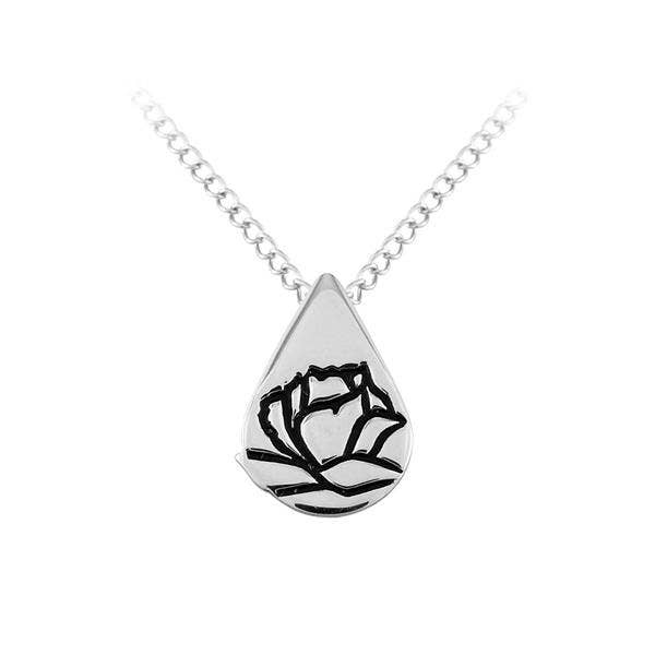 Sterling Silver Memorial Tear Pendant
