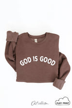 Load image into Gallery viewer, GOD IS GOOD PUFF Graphic Sweatshirt: ROSE / L