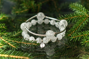 12mm Snowflake Quartz Blessing Bracelet: S