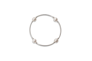 8mm White Pearl Blessing Bracelet: S