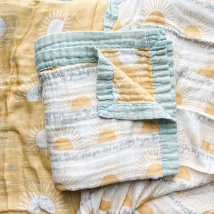 Luxury Double Sided Muslin Blanket: Benedict Medal