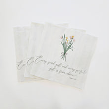 Load image into Gallery viewer, Scripture Wildflower Napkins - James 1:17 Luncheon 20ct