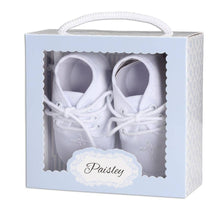 Load image into Gallery viewer, White Boys Baptism Shoe With Cross: 1