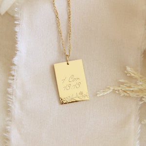 1 Corinthians 13:13 Necklace, Faith Hope Love Necklace: Silver
