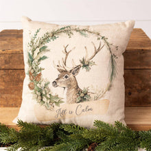 Load image into Gallery viewer, Pillow - Holly And Ivy Embroidered