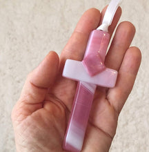 Load image into Gallery viewer, Mother-In-Law Gift USA Handmade Glass Cross 4457