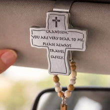 Load image into Gallery viewer, Cross Grandson Visor Clip, 4 ct: Silver / Metal
