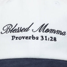 Load image into Gallery viewer, Kerusso Womens Cap Blessed Momma: White/Blue / One Size Fits Most