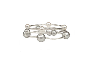 12mm Silver Pearl Blessing Bracelet: S