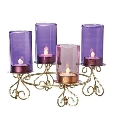 Advent Glass Flutes Holders - Candles Not Included