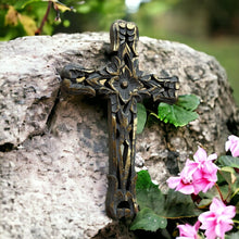 Load image into Gallery viewer, Matagorda Hand Carved Wood Wall Cross