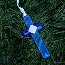 Load image into Gallery viewer, Dad Gift USA Handmade Glass Cross Christian Gift 4414