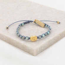 Load image into Gallery viewer, Miraculous Gemstone Bracelet: Slate/Silver