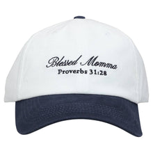Load image into Gallery viewer, Kerusso Womens Cap Blessed Momma: White/Blue / One Size Fits Most