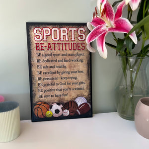 Sports Be-attitudes Plaque