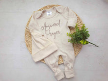 Load image into Gallery viewer, Answered Prayer Long Seeve Onesie | Oatmeal