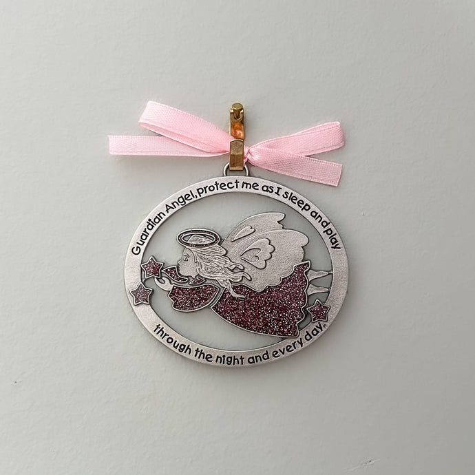 Pink Angel Crib Medal