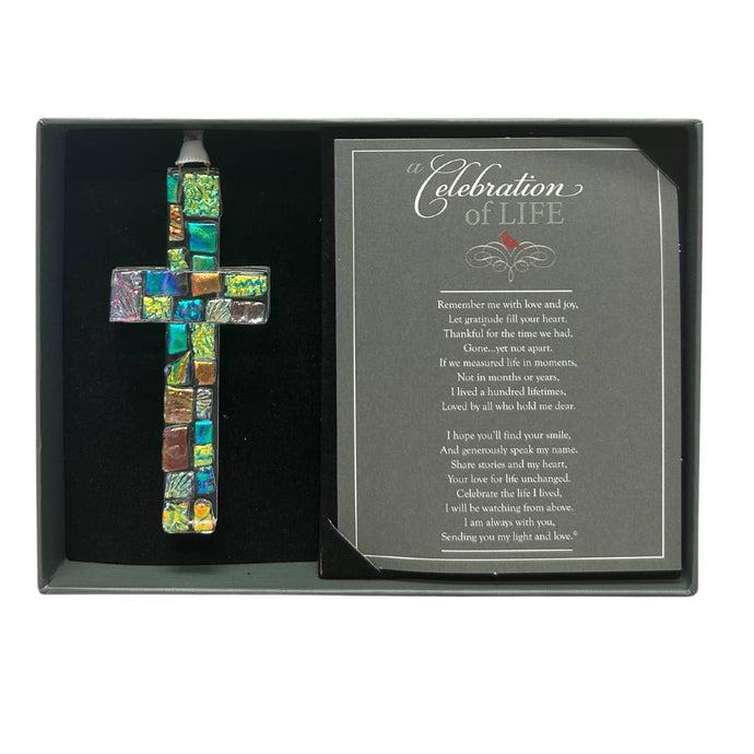 Celebration Of Life Cross: Sympathy Ornament USA 6306-DI