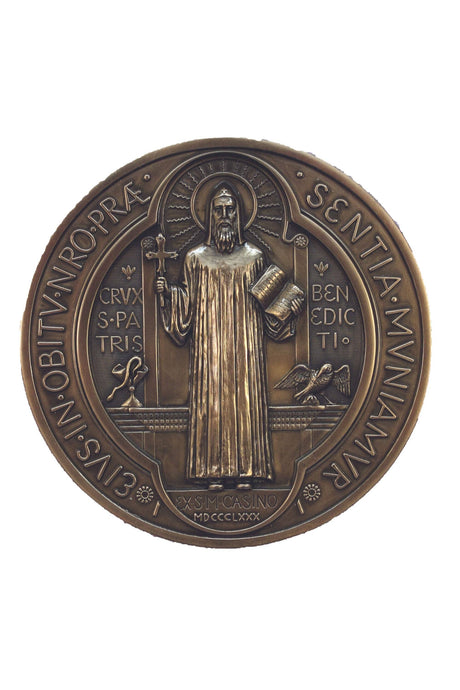 St. Benedict Medal/Plaque in Cold Cast Bronze 7